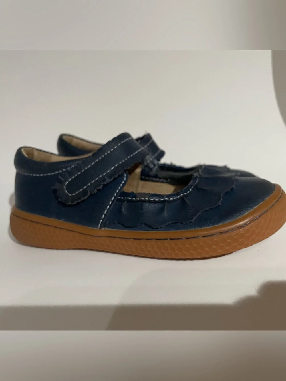 Livie & Luca Play Condition Ruched Leather Mary Jane Shoes Size 9 Toddler